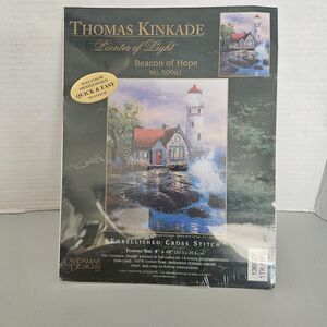 Thomas Kinkade Beacon Of Hope #50961 Cross Stitch Kit Candamar Lighthouse SEALED